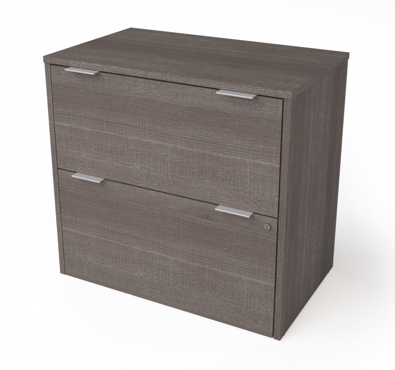 Bark Gray & White 71" x 71" L-shaped Desk with Built-in Storage - Image 4