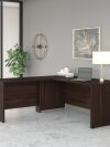 Black Walnut 72" x 72" L-Shaped Modern Office Desk