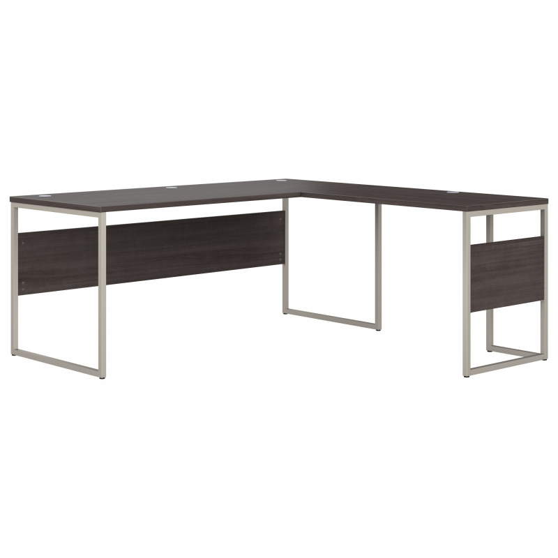 72" Modern L-Shaped Office Desk in Storm Gray - Image 2