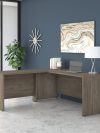 Modern Hickory 72"x 72" Premium L-Shaped Modern Office Desk