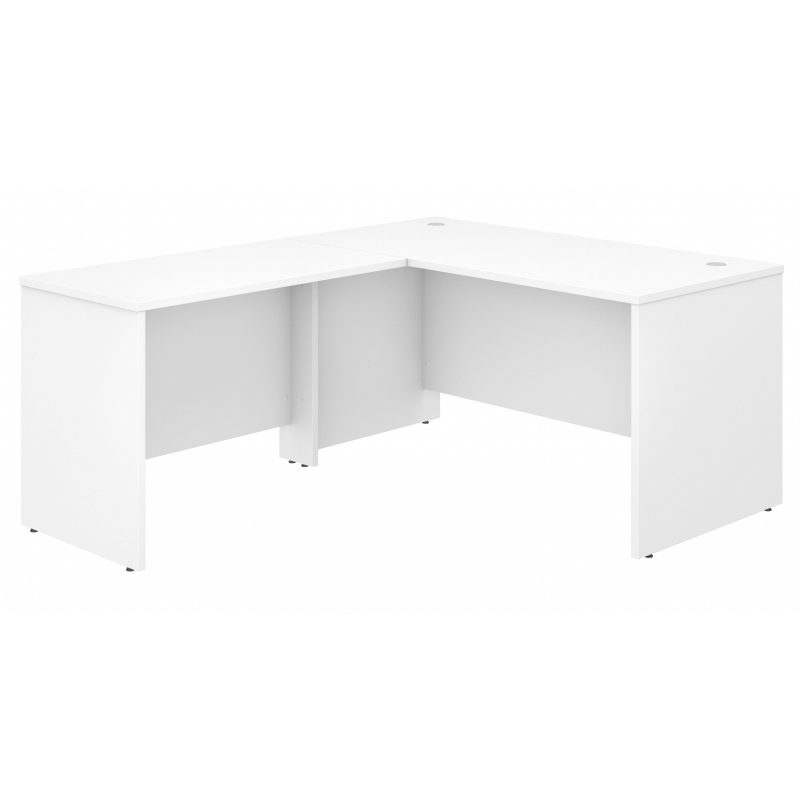 White 60" x 72" Reversible L-Shaped Modern Office Desk - Image 2