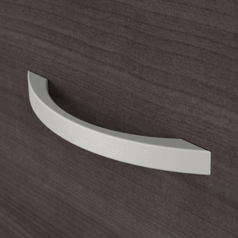 60" x 72" Modern L-shaped Office Desk with Mobile File in Storm Gray - Image 5