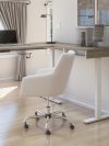 71" Adjustable Walnut Gray and White L-Shaped Standing Desk