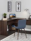 56" L-Shaped Desk with Corner Storage in Espresso