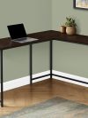 L-Shaped Basic Desk in Espresso