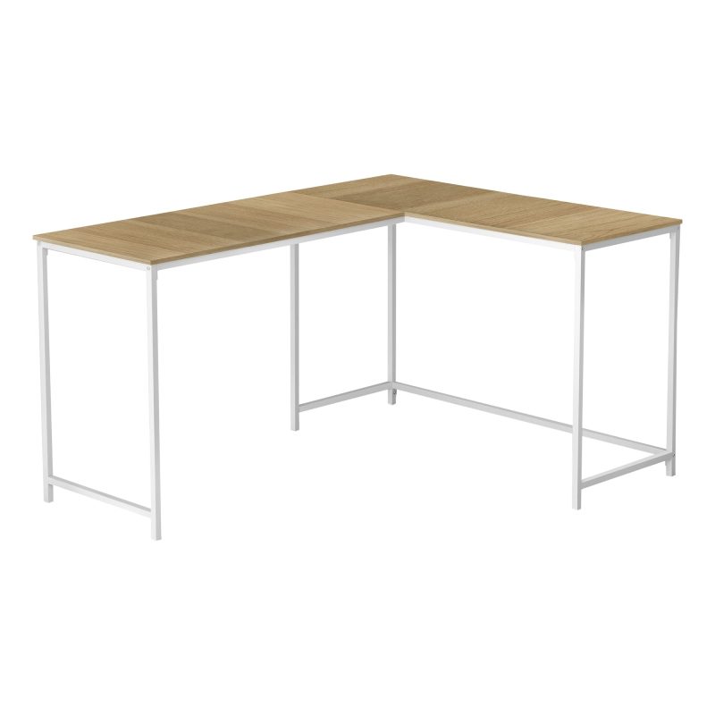 L-Shaped Basic Desk in Natural Finish - Image 2