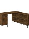 L-Shaped 60" Brown Contemporary Office Desk