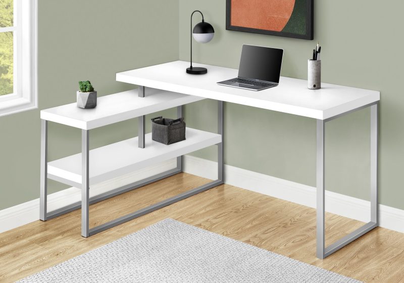 L-Shaped 60" Corner Desk with Storage - Image 2