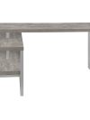 L-Shaped 60" Grey Corner Desk with Storage