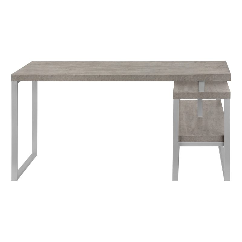 L-Shaped 60" Grey Corner Desk with Storage - Image 6