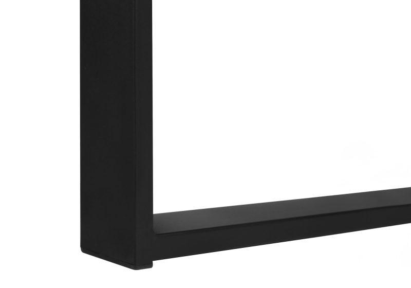 72" Walnut and Black Executive L-Shaped Desk - Image 9