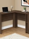 Walnut 47" L-Shaped Computer Desk with Storage
