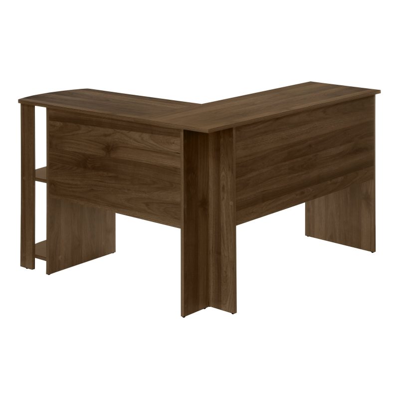 Walnut 47" L-Shaped Computer Desk with Storage - Image 6