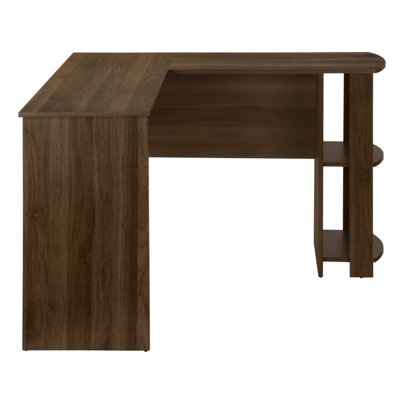 Walnut 47" L-Shaped Computer Desk with Storage - Image 4