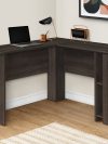 Oak 47" L-Shaped Computer Desk with Storage