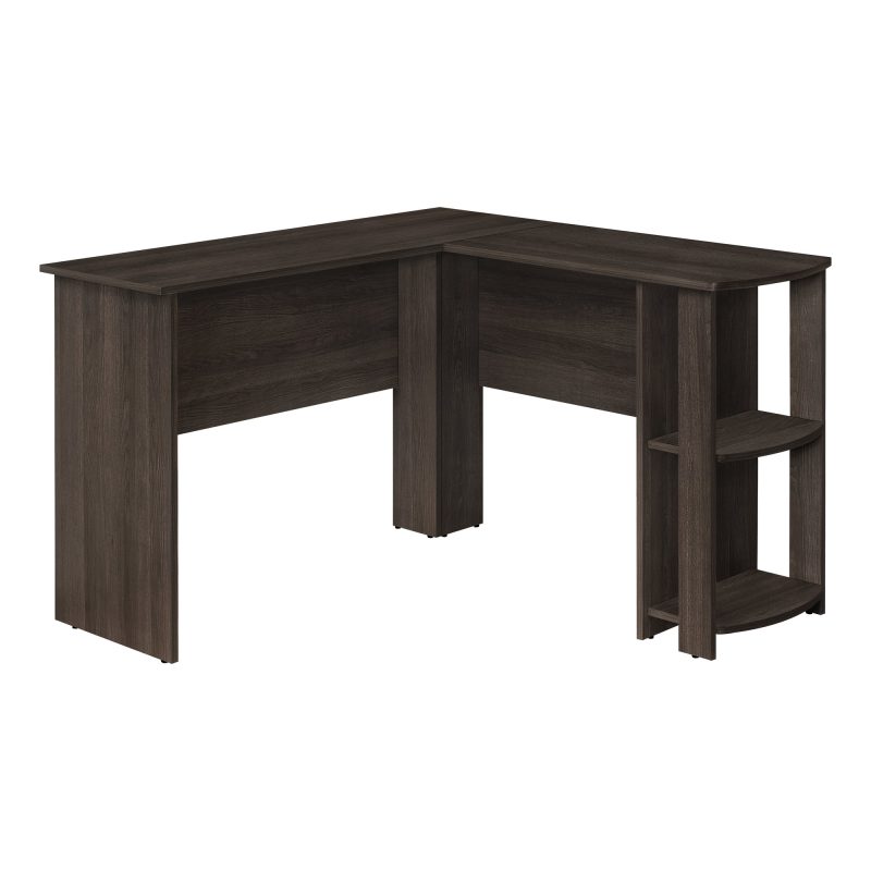 Oak 47" L-Shaped Computer Desk with Storage - Image 2