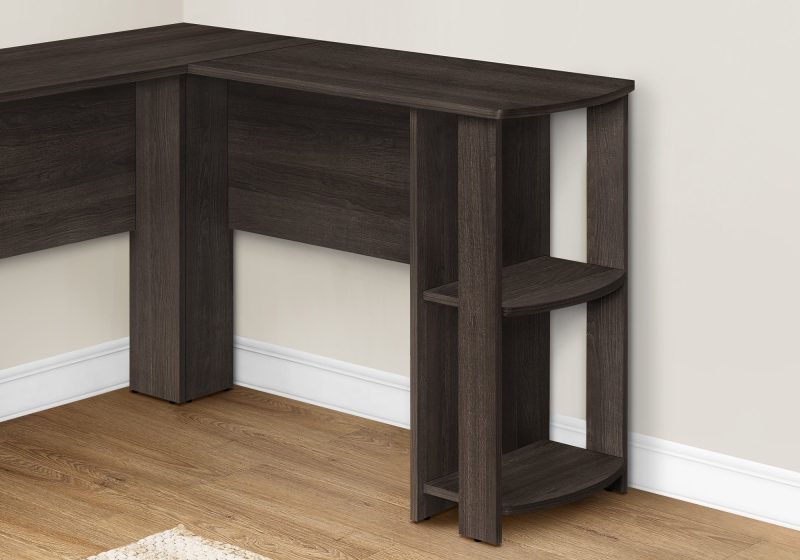Oak 47" L-Shaped Computer Desk with Storage - Image 3