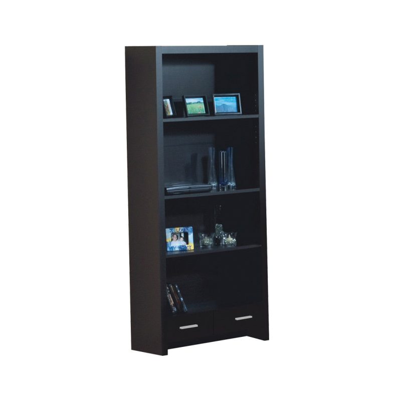 Sleek Cappuccino Finished L-shaped Corner Office Desk with Storage - Image 3