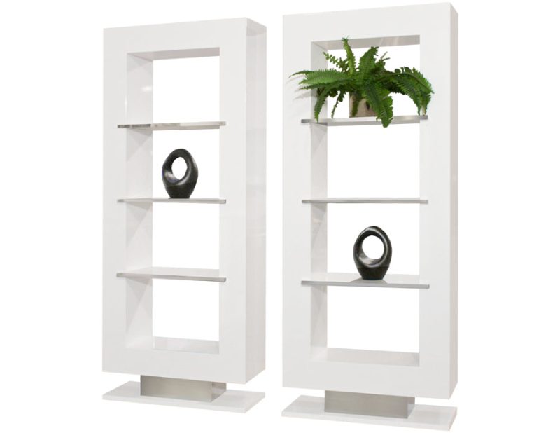 Uber Modern White Lacquer & Wenge Desk with Glass Legs - Image 6