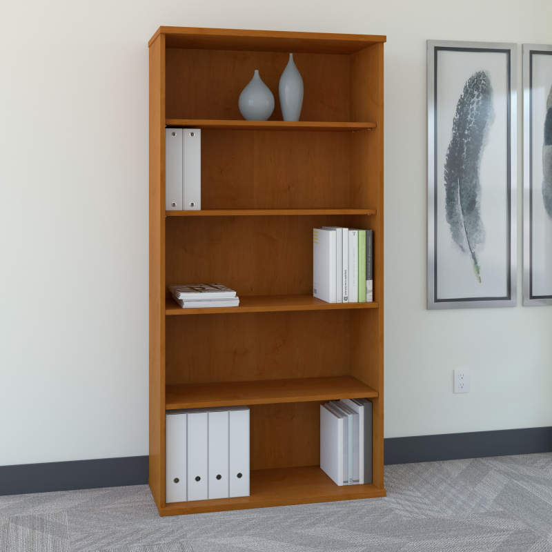 Natural Cherry & Graphite L-Shaped Desk with Mobile File - Image 6