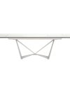 Modern 71" - 107" Glass & Matte Gray Steel Conference Table
