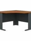 48" Sturdy Corner Desk in Natural Cherry and Slate