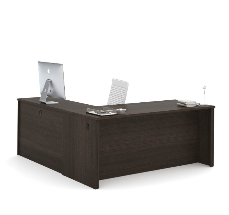 Modern 71" x 76" L-shaped Desk in Dark Chocolate Finish - Image 3