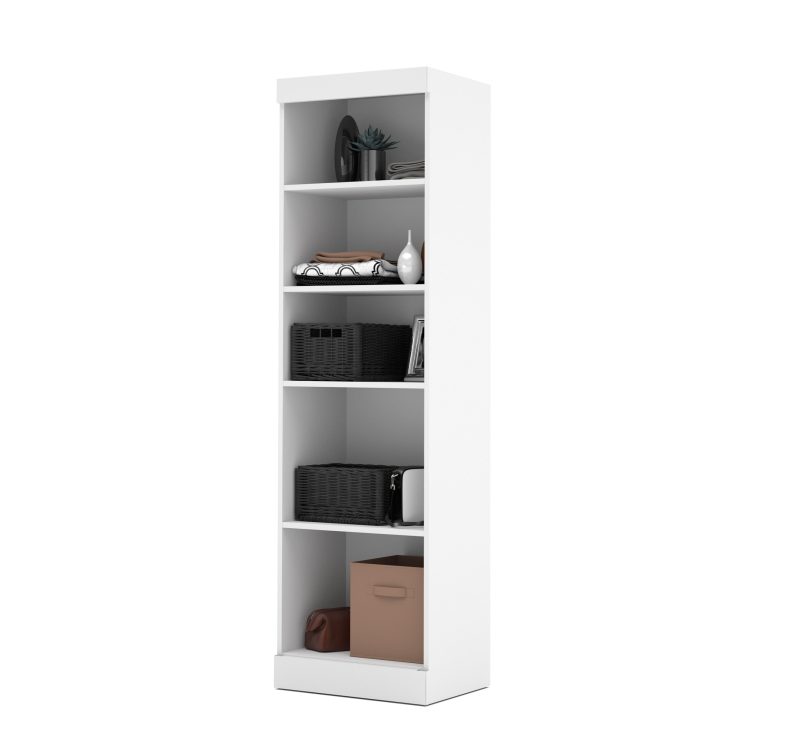 71" Adjustable L-Desk with Filing Area in Deep Gray & White - Image 4