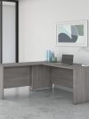 Platinum Gray 72" x 72" L-Shaped Modern Office Desk
