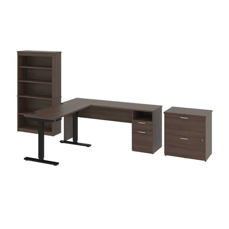 72" L-Shaped Adjustable 3-Piece Desk Set in Antigua - Image 4