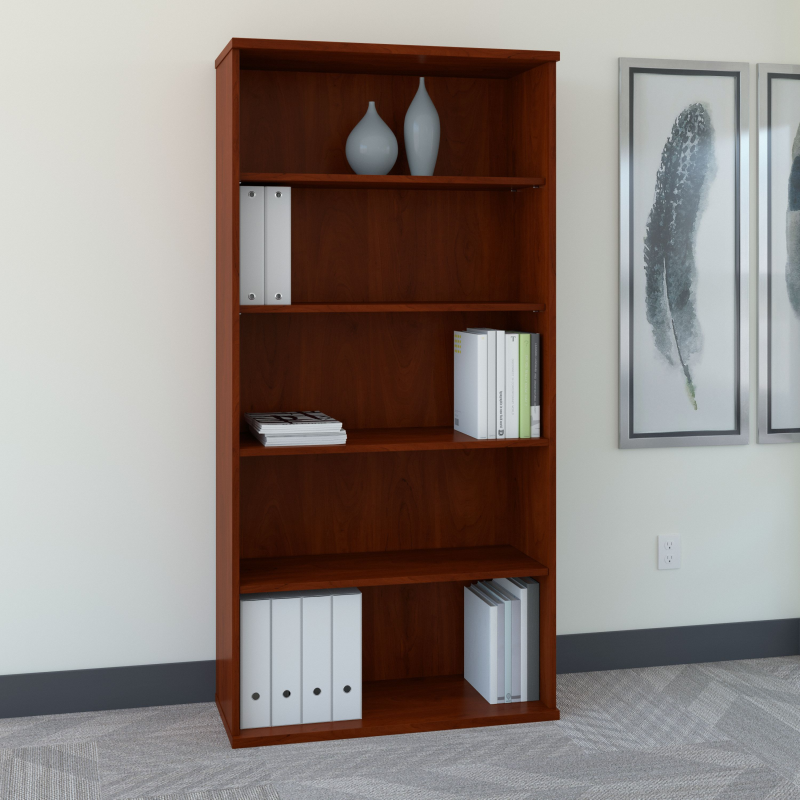 60" Left-Handed L-shaped Desk with Mobile Pedestal in Cherry/Graphite - Image 6