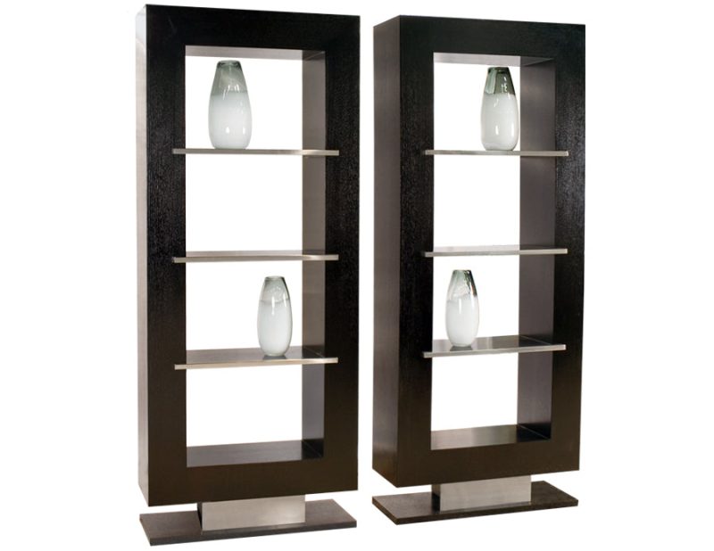 Uber Modern White Lacquer & Wenge Desk with Glass Legs - Image 5