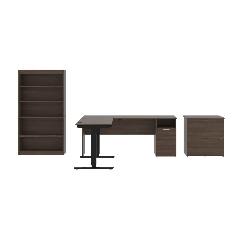 72" L-Shaped Adjustable 3-Piece Desk Set in Antigua - Image 3