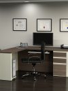White Chocolate & Antigua Premium L-shaped Desk