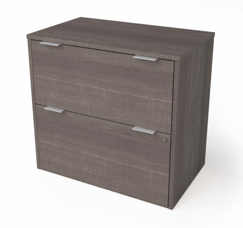Stunning L-Shaped Bark Gray Office Desk with Storage - Image 4