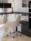 88" L-Shaped Modern Adjustable Black Desk with Twin Monitor Arms